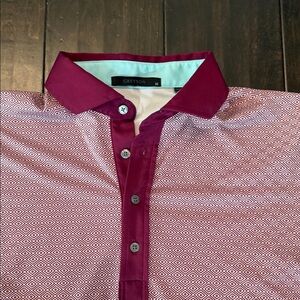 Greyson Men's Maroon Geometric Polo